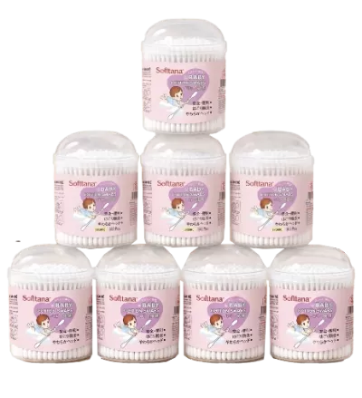 Tăm Bông SoftTana Trẻ Em  Lốc 12 Hủ